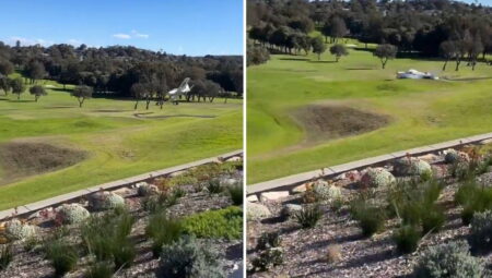 Avustralya’da hafif uçak golf alanına indi: 2 yaralı