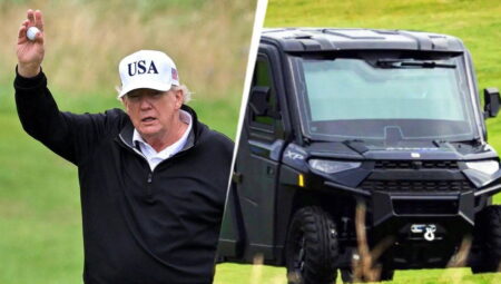 Trump’a özel zırhlı golf aracı: ‘Golf Force One’ alanda