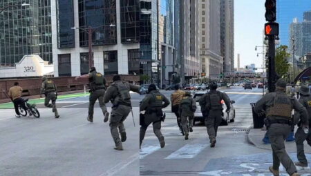 Chicago’da ICE baskını alay konusu oldu: Kurye pedalladı, casuslar yetişemedi