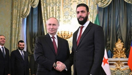 Rusya Devlet Başkanı Putin, Şam yönetiminin temsilcisi Şara ile bir ortaya geldi